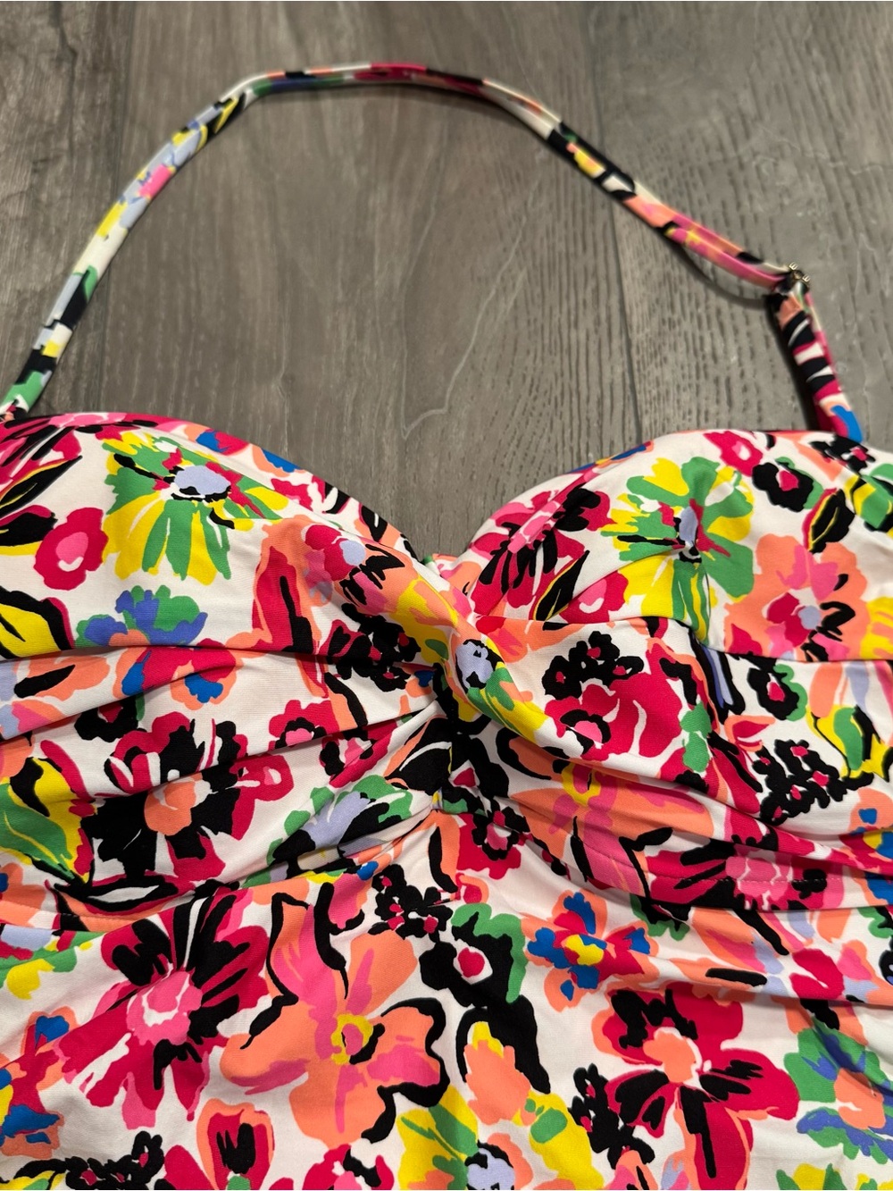 Anne Cole One Piece Floral Swimsuit 12 - Picture 3 of 6